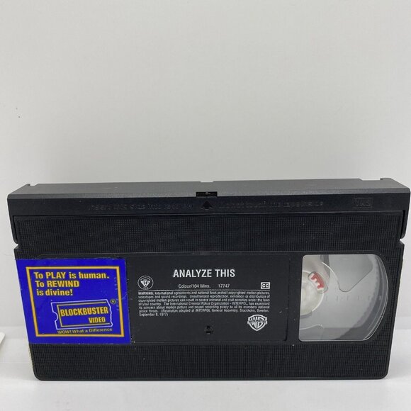 Blockbuster Favourites Video Analyze This VHS Full Week Rental Clamshell Case - Picture 9 of 16